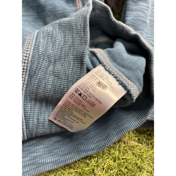 Tommy Bahama Sweatshirt Men M Green Blue Mock Neck 1/4 Zip Pull over Sweater - Picture 11 of 11